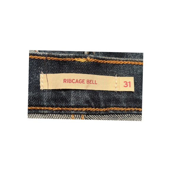 Levi's Jeans Ribcage Bell Super High-Rise Flare-Leg Dark Blue Women’s Size 31x32 - Picture 7 of 9